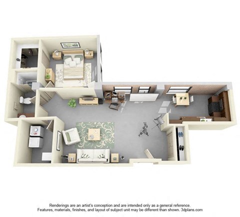 1 Bedroom Floor Plan